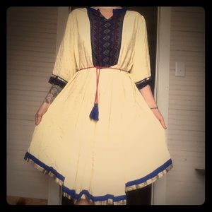 Pale yellow A line Kurta